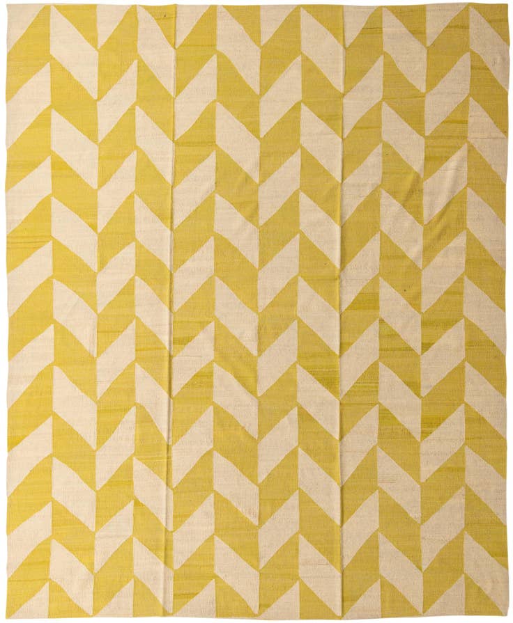 Detail image of 10' 9 x 13' 1 Hand Woven Kilim Modern Wool Rug