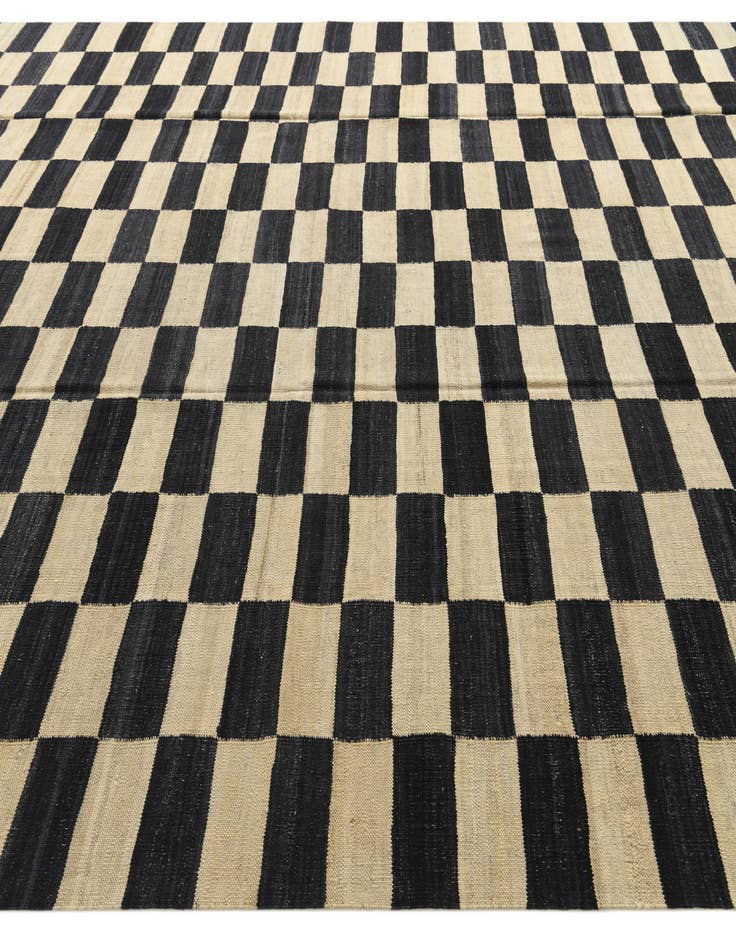 Detail image of 9' x 13' 9  Hand Woven Kilim Modern Wool Rug