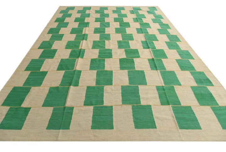 9' 3 x 13' Hand Woven Kilim Modern Wool Rug