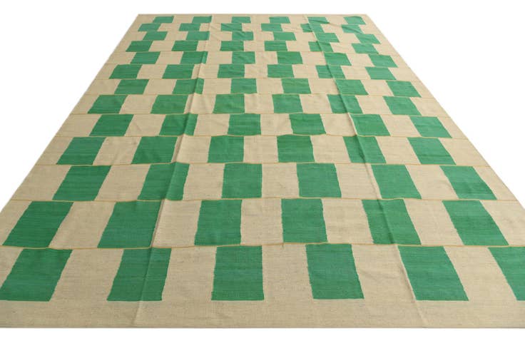 Detail image of 9' 3 x 13' Hand Woven Kilim Modern Wool Rug