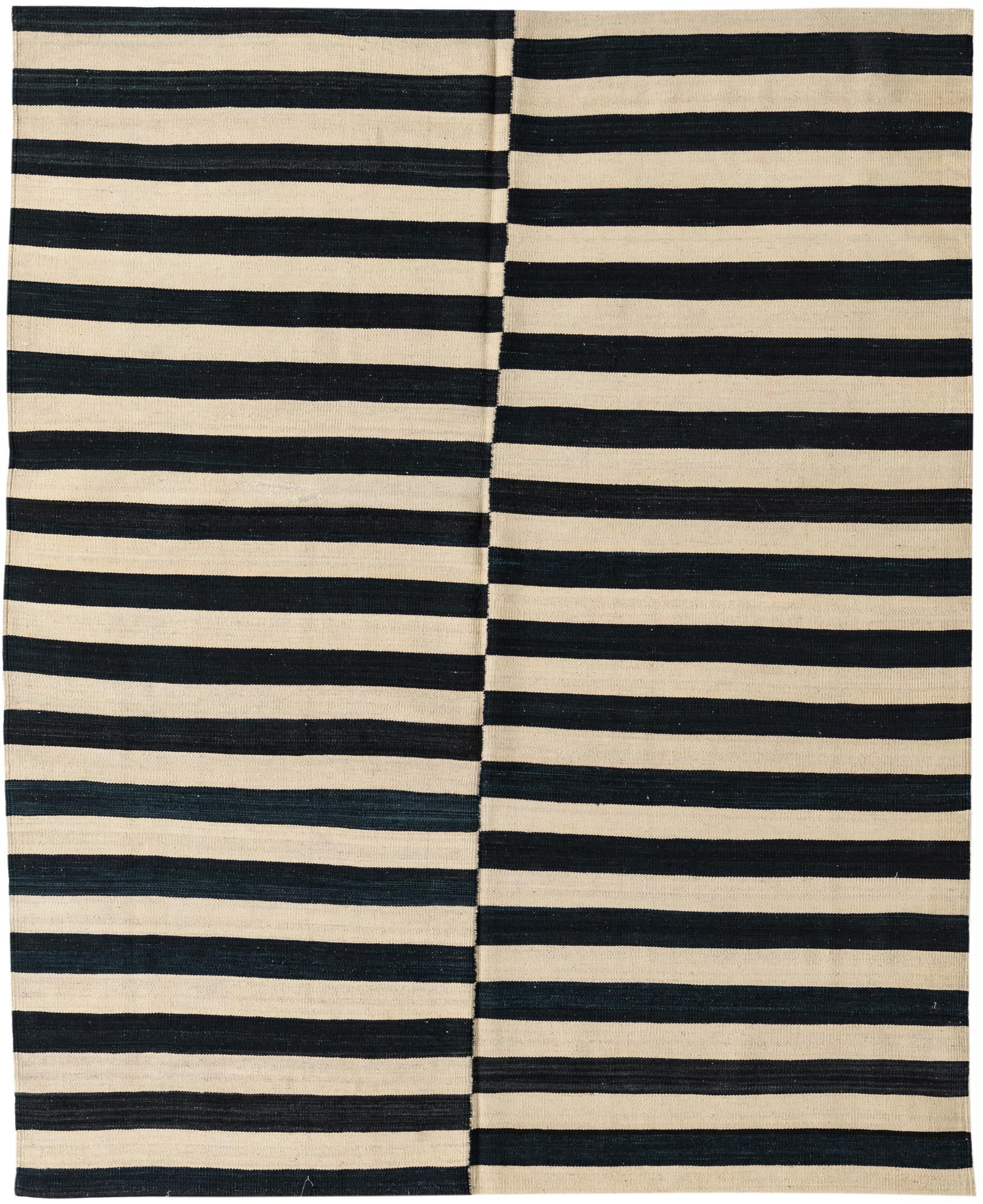 5' 4 x 6' 9 Hand Woven Kilim Modern Wool Rug