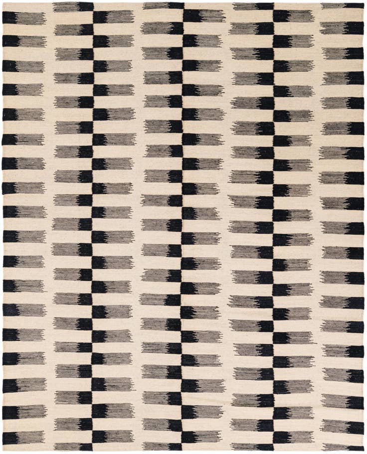 Detail image of 6' 2 x 7' 8 Hand Woven Kilim Modern Wool Rug
