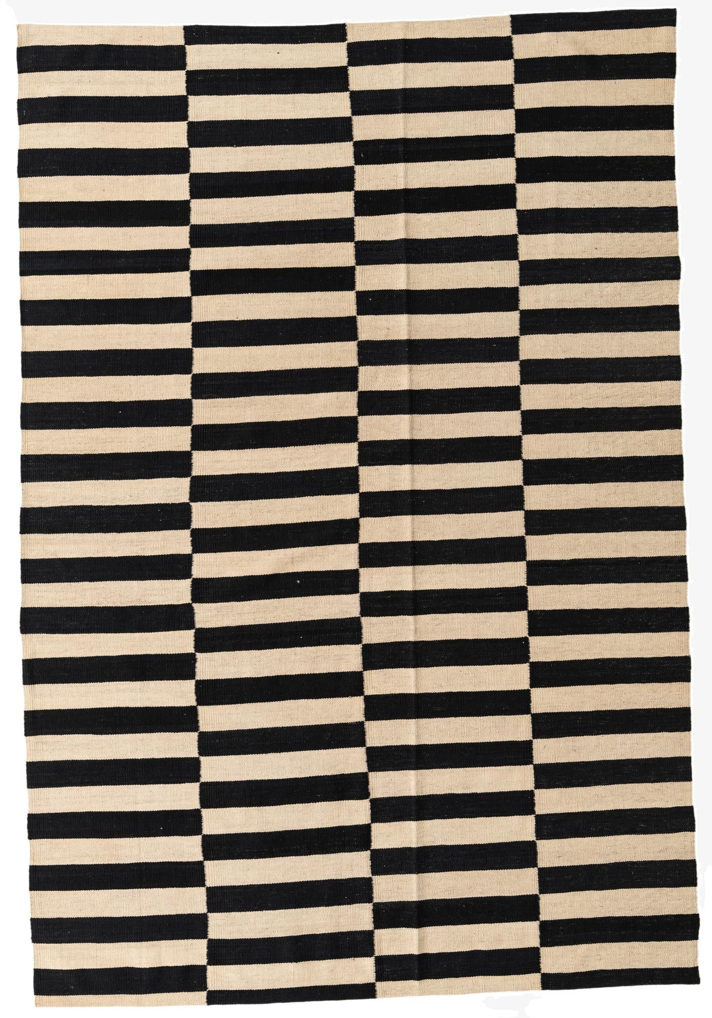 5' 6 x 8' 7  Hand Woven Kilim Modern Wool Rug
