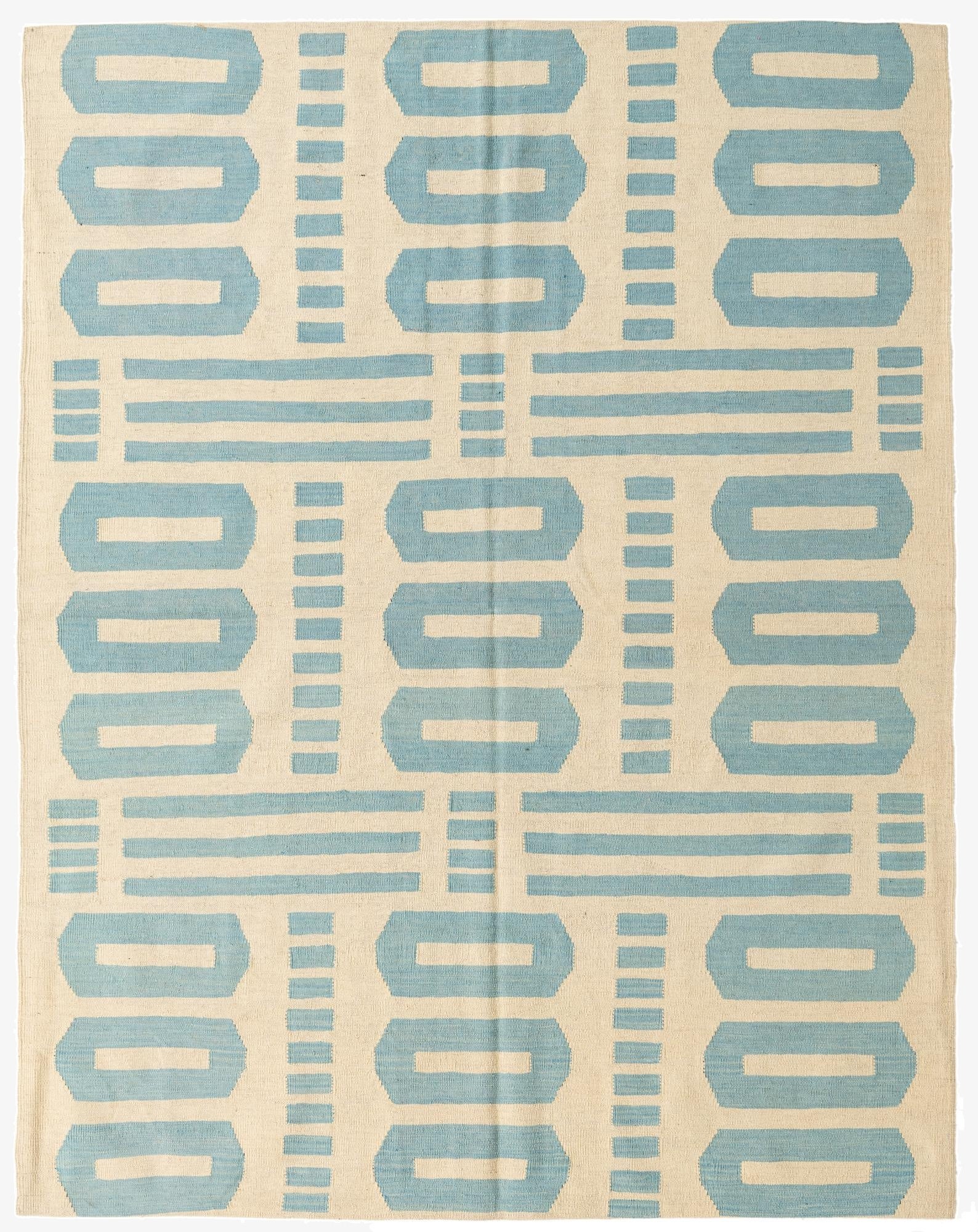 6' 1 x 7' 8  Hand Woven Kilim Modern Wool Rug
