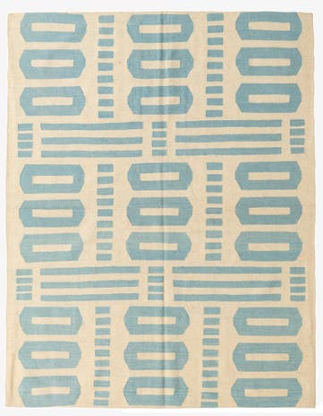 6' 1 x 7' 8 Hand Woven Kilim Modern Wool Rug