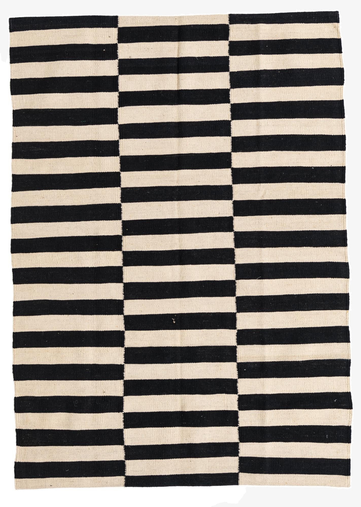 4' 2 x 5' 10  Hand Woven Kilim Modern Wool Rug