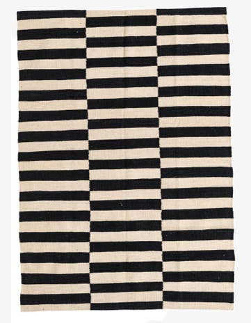 4' 2 x 5' 10 Hand Woven Kilim Modern Wool Rug