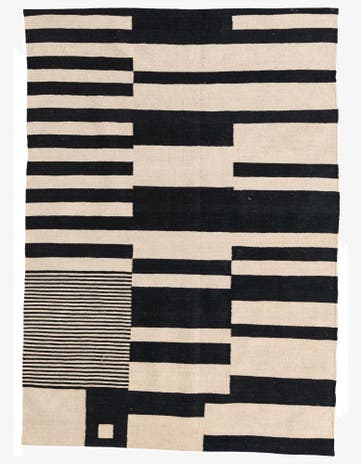 4' 8 x 6' 7 Hand Woven Kilim Modern Wool Rug