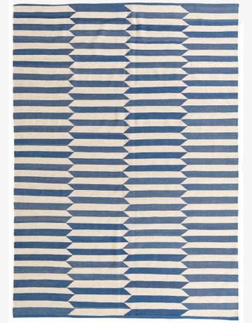 6' 9 x 9' 6 Hand Woven Kilim Modern Wool Rug