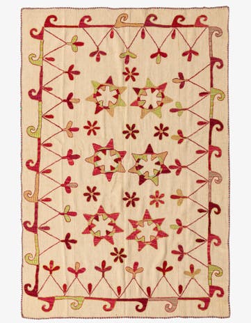 4' 9 x 7' Hand Woven Kilim Modern Wool Rug