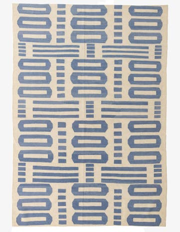 6' 10 x 9' 9 Hand Woven Kilim Modern Wool Rug