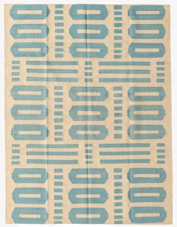 5' 3 x 6' 5 Hand Woven Kilim Modern Wool Rug
