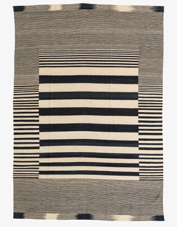 6' 9 x 9' 9 Hand Woven Kilim Modern Wool Rug