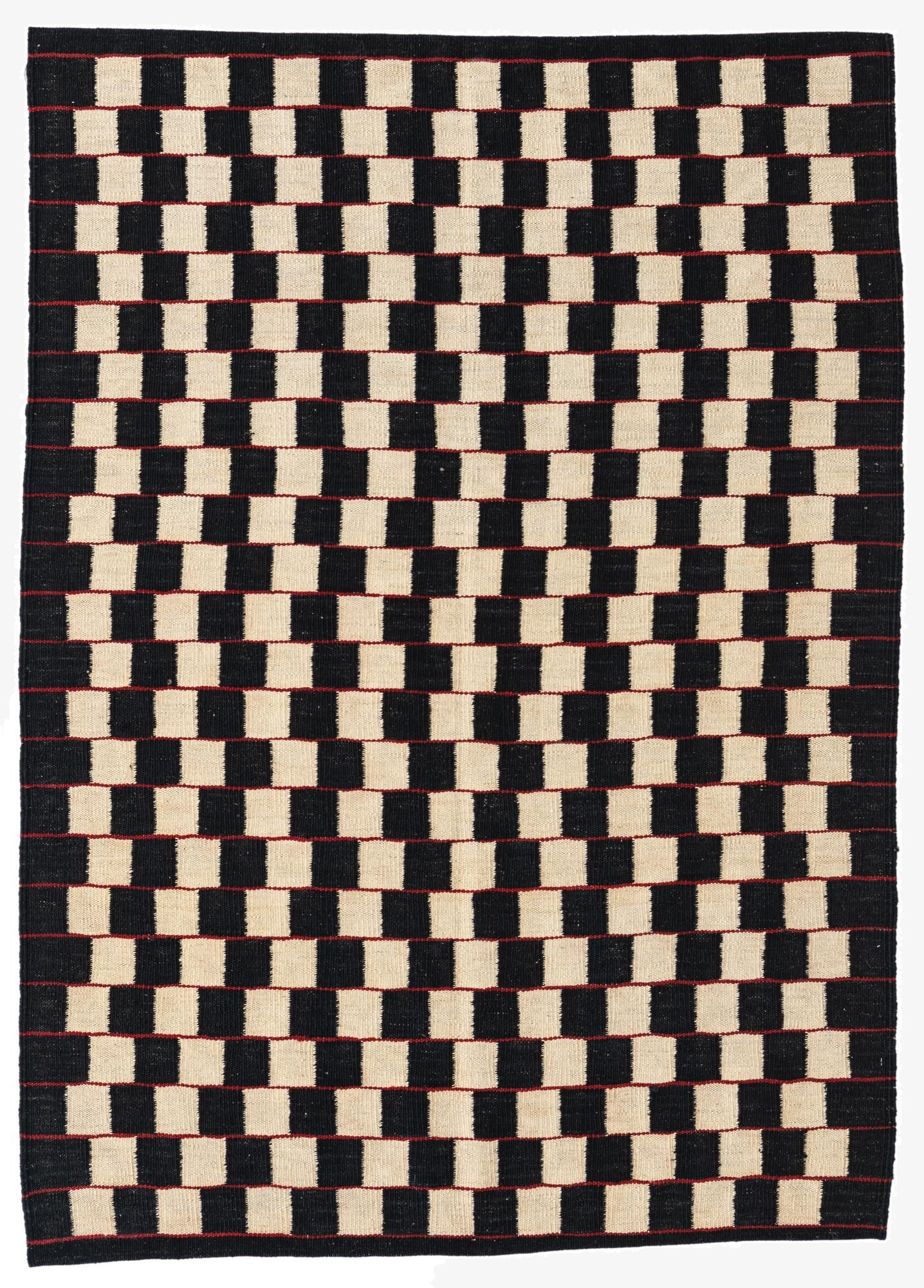 4' 2 x 5' 9  Hand Woven Kilim Modern Wool Rug