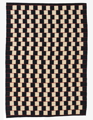 4' 2 x 5' 9 Hand Woven Kilim Modern Wool Rug