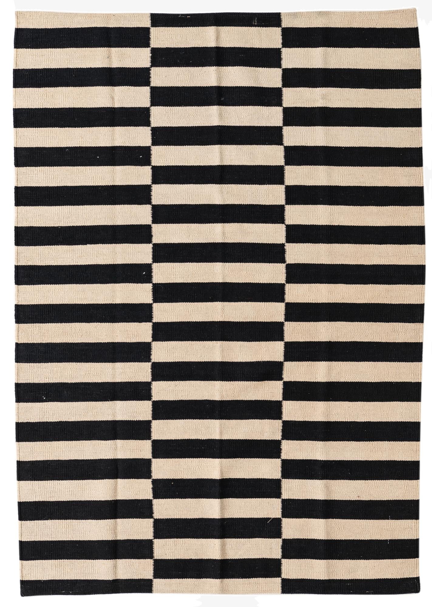 4' 2 x 6'  Hand Woven Kilim Modern Wool Rug