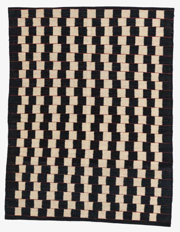 4' 4 x 5' 7 Hand Woven Kilim Modern Wool Rug