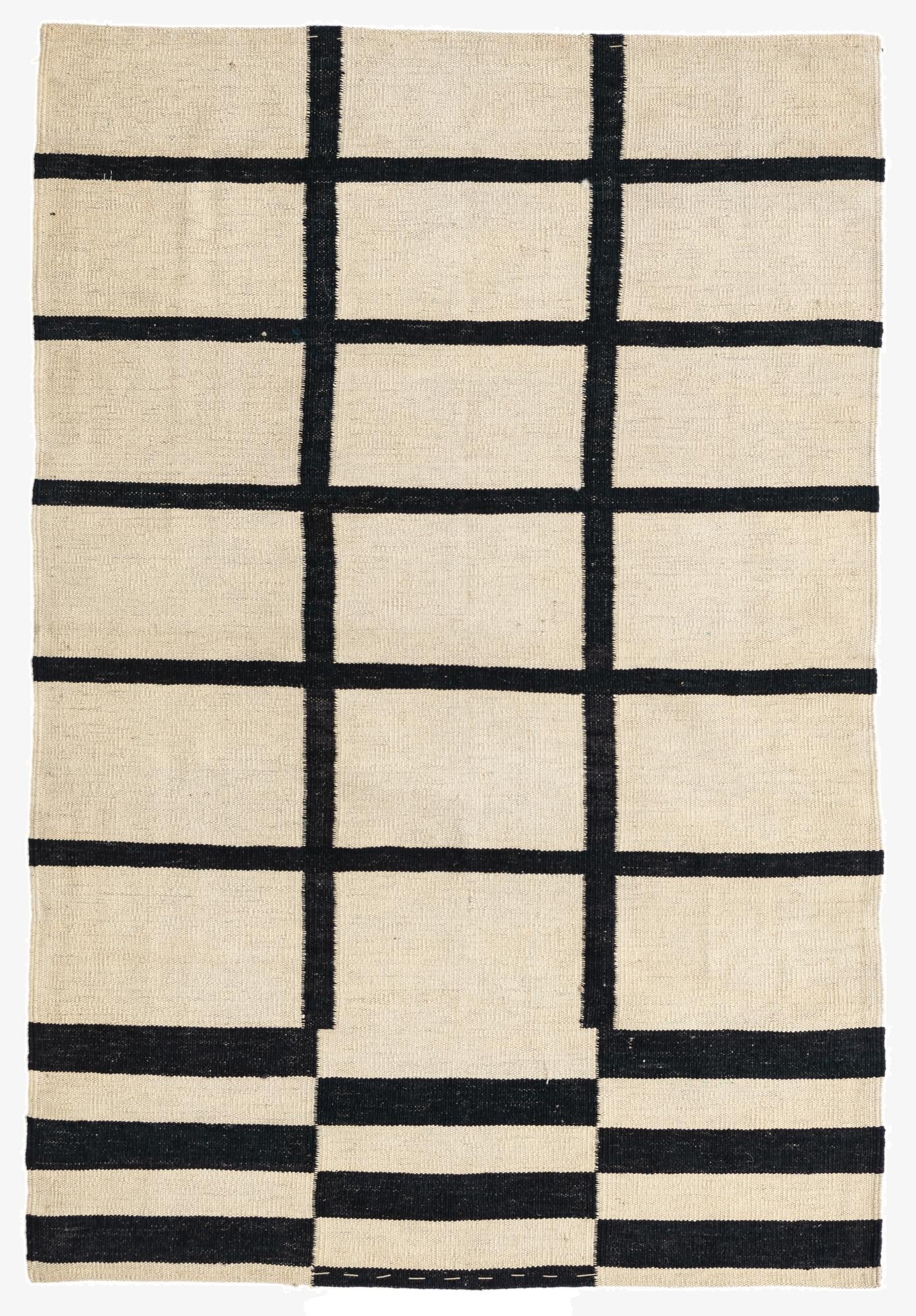 3' 5 x 5' 2  Hand Woven Kilim Modern Wool Rug