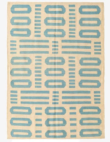 4' 9 x 6' 7 Hand Woven Kilim Modern Wool Rug