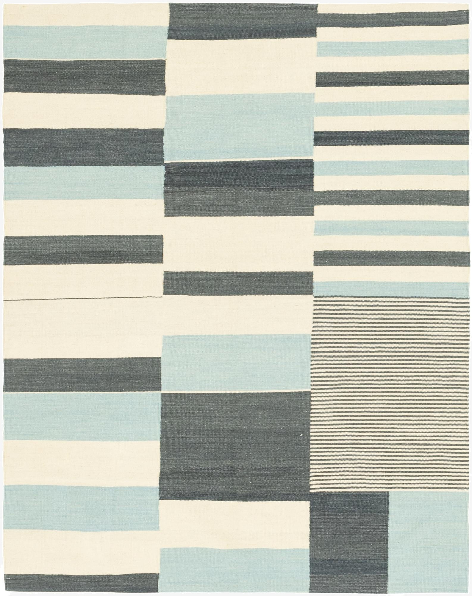 6' x 7' 6 Hand Woven Kilim Modern Wool Rug