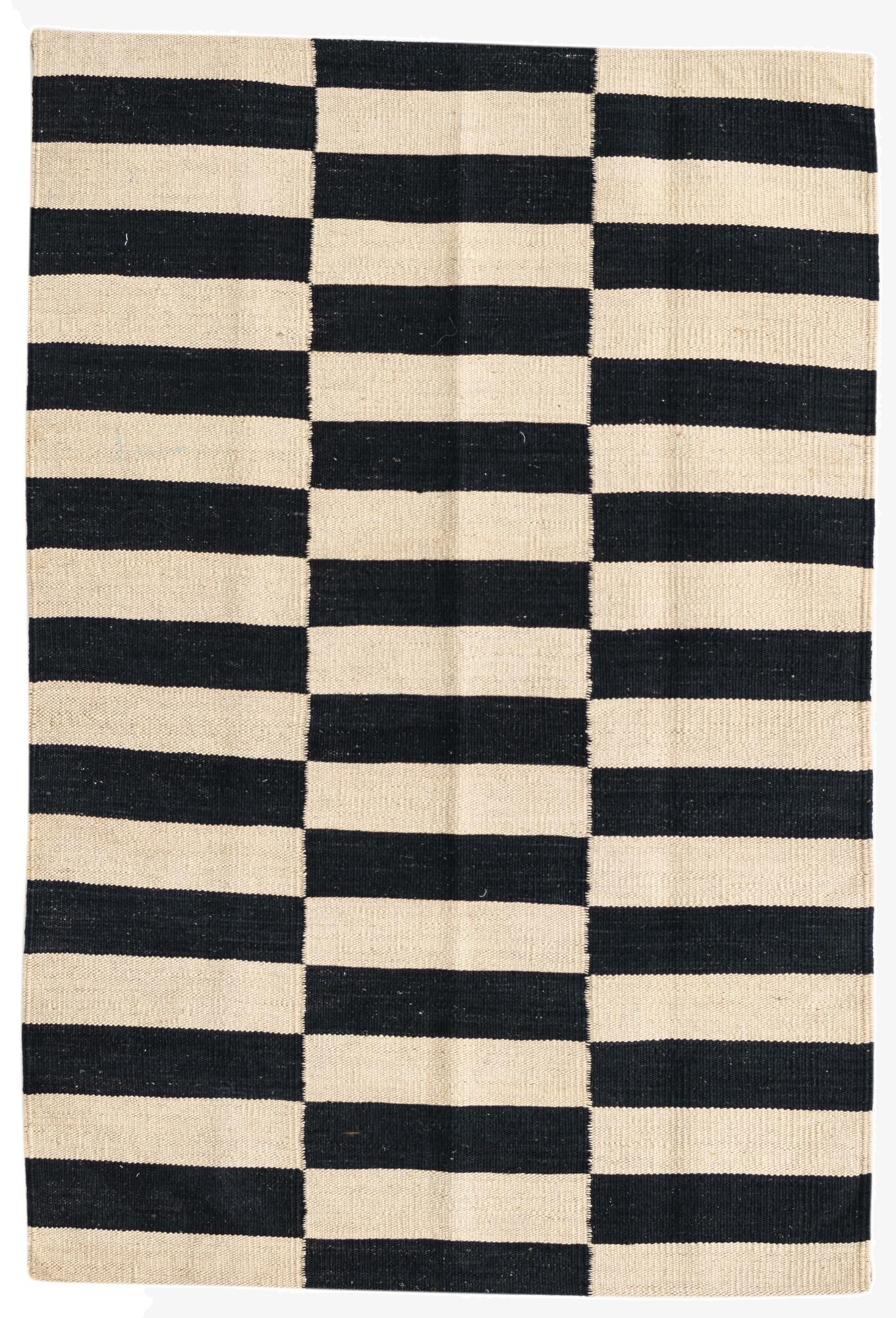 2' 8 x 4'  Hand Woven Kilim Modern Wool Rug
