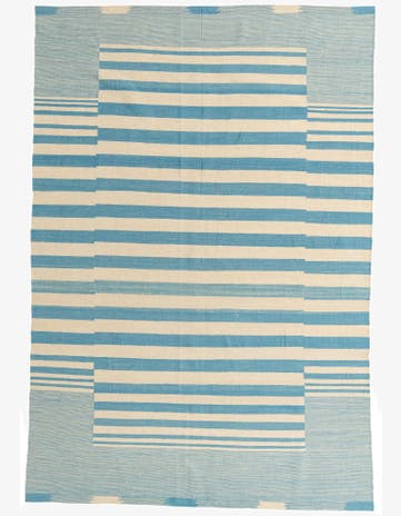 6' 7 x 9' 8 Hand Woven Kilim Modern Wool Rug