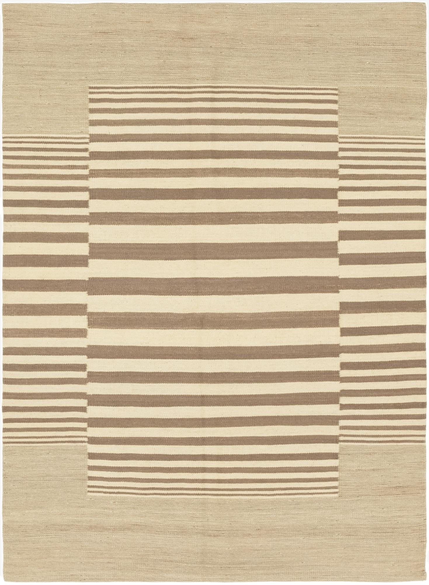 4' 2 x 5' 9  Hand Woven Kilim Modern Wool Rug