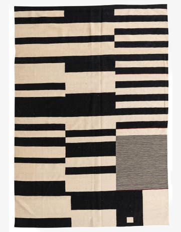 6' 7 x 9' 6 Hand Woven Kilim Modern Wool Rug