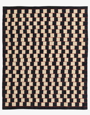 5' 1 x 6' 2 Hand Woven Kilim Modern Wool Rug