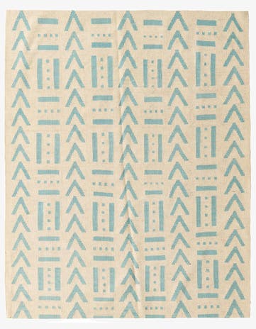 5' 2 x 6' 5 Hand Woven Kilim Modern Wool Rug