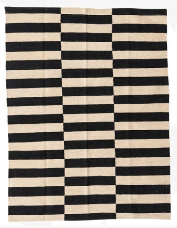 3' 7 x 4' 8 Hand Woven Kilim Modern Wool Rug