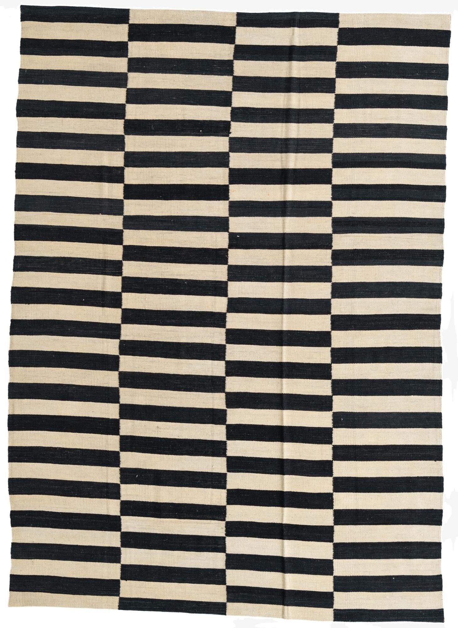 5' 7 x 7' 10  Hand Woven Kilim Modern Wool Rug