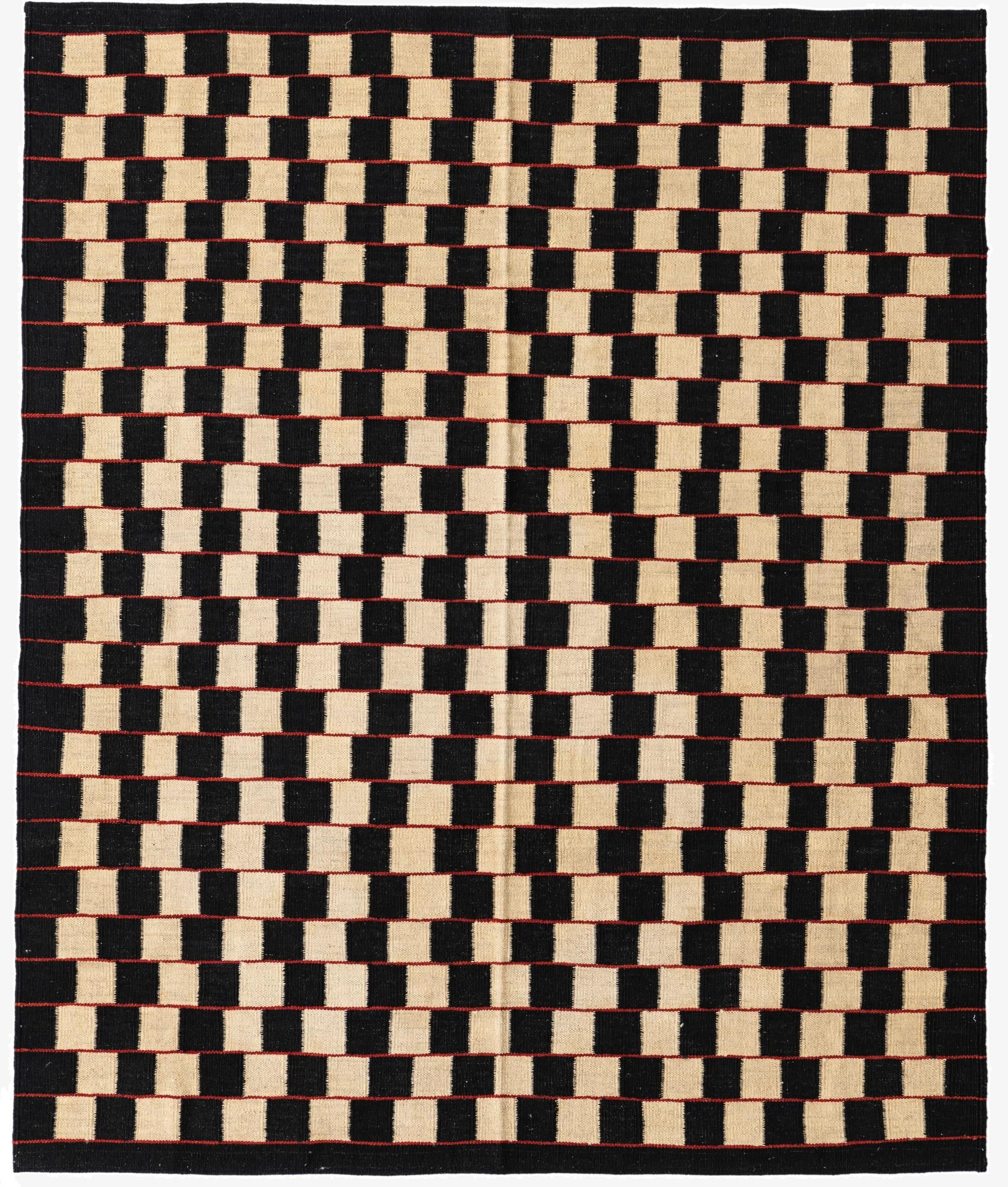 5' 2 x 6'  Hand Woven Kilim Modern Wool Rug