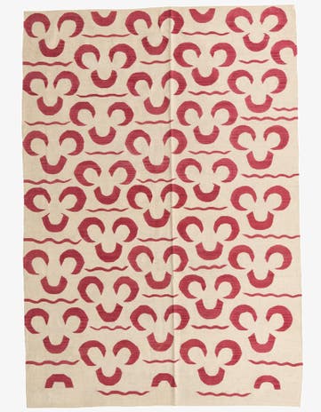 6' 8 x 9' 8 Hand Woven Kilim Modern Wool Rug