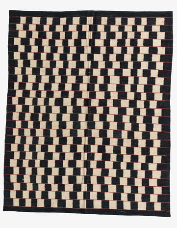 5' 1 x 6' 3 Hand Woven Kilim Modern Wool Rug