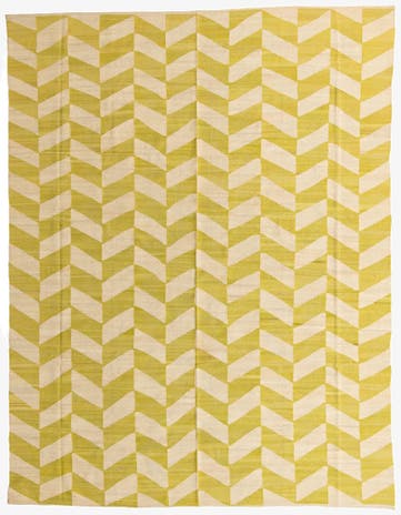 10' x 13' Hand Woven Kilim Modern Wool Rug