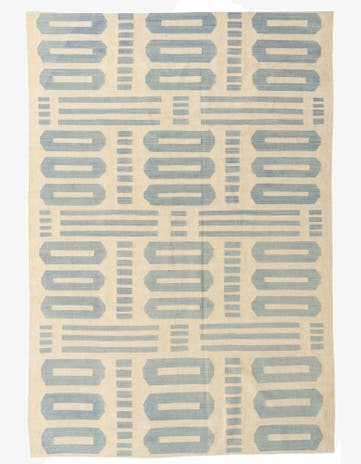 6' 6 x 9' 5 Hand Woven Kilim Modern Wool Rug