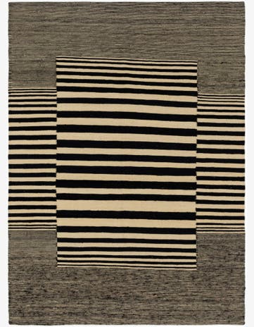 4' 4 x 6' Hand Woven Kilim Modern Wool Rug