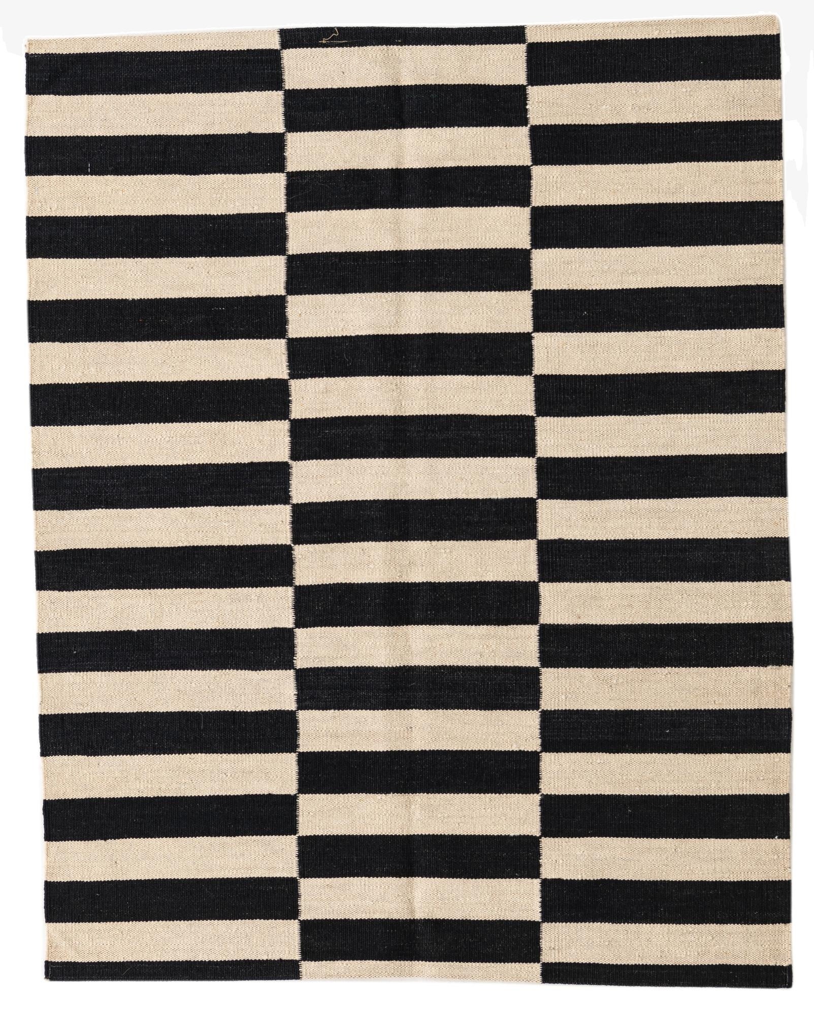 2' 7 x 4' 7  Hand Woven Kilim Modern Wool Rug