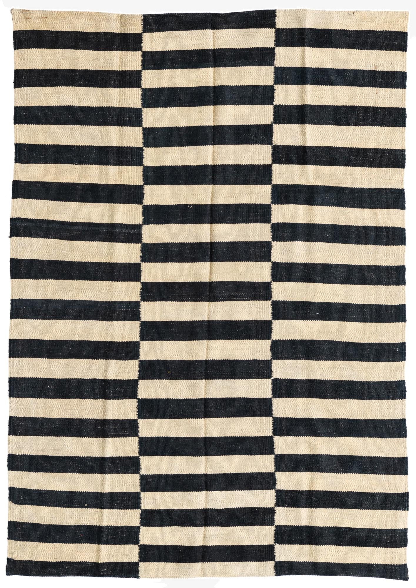 4' 1 x 5' 10  Hand Woven Kilim Modern Wool Rug