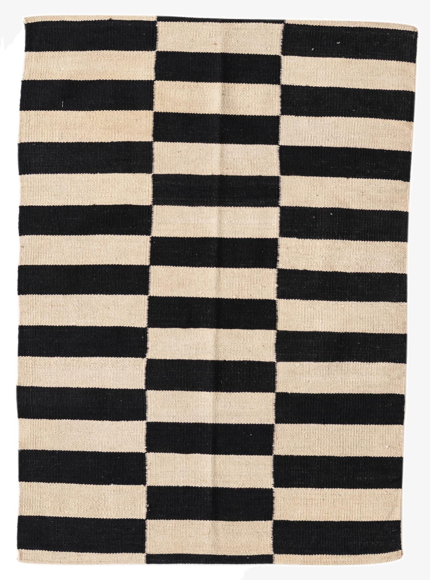 2' 8 x 3' 9  Hand Woven Kilim Modern Wool Rug