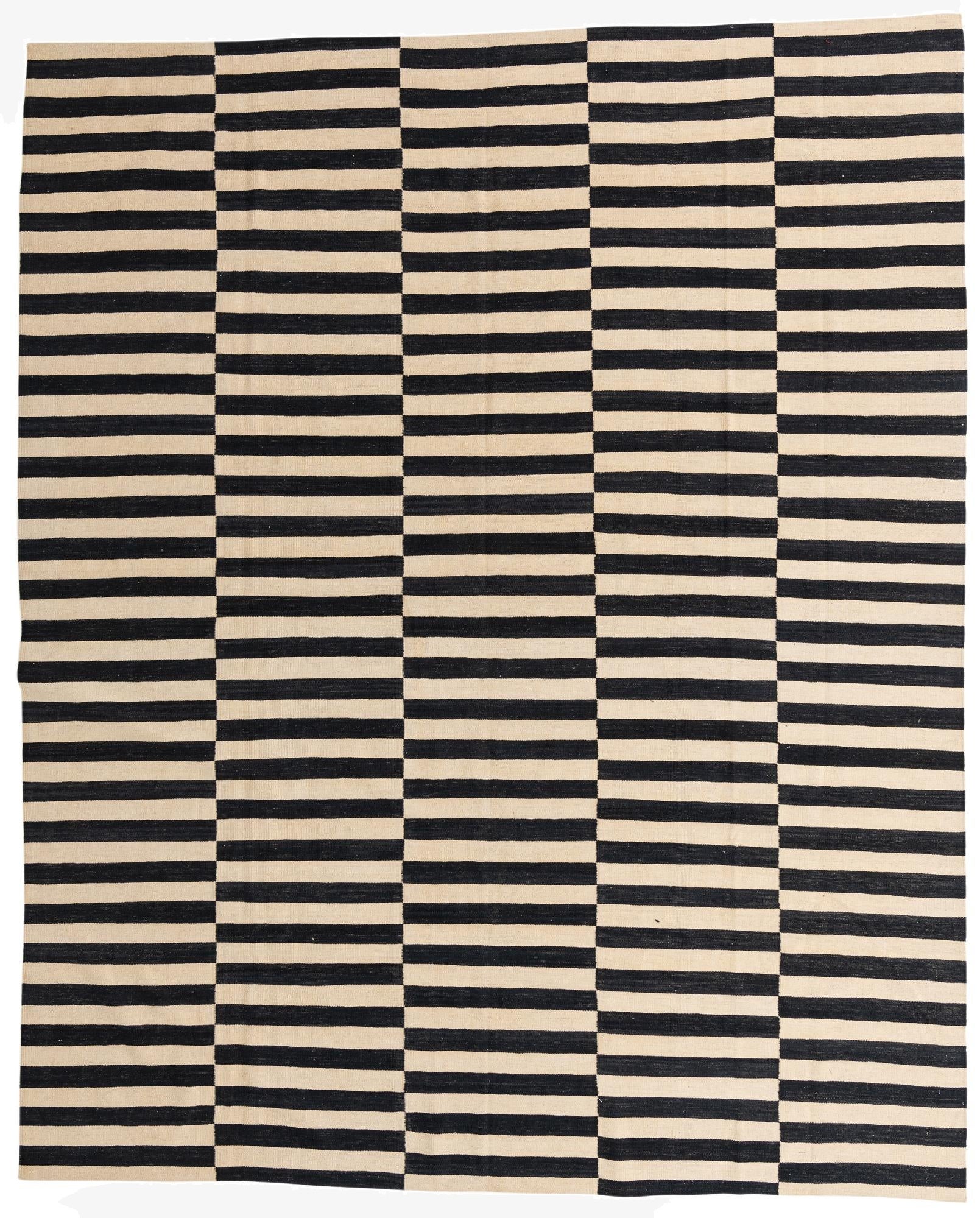 10' 6 x 12' 10  Hand Woven Kilim Modern Wool Rug