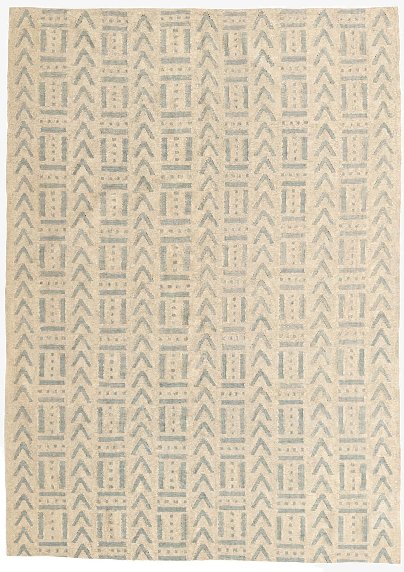 7' x 9' 7  Hand Woven Kilim Modern Wool Rug