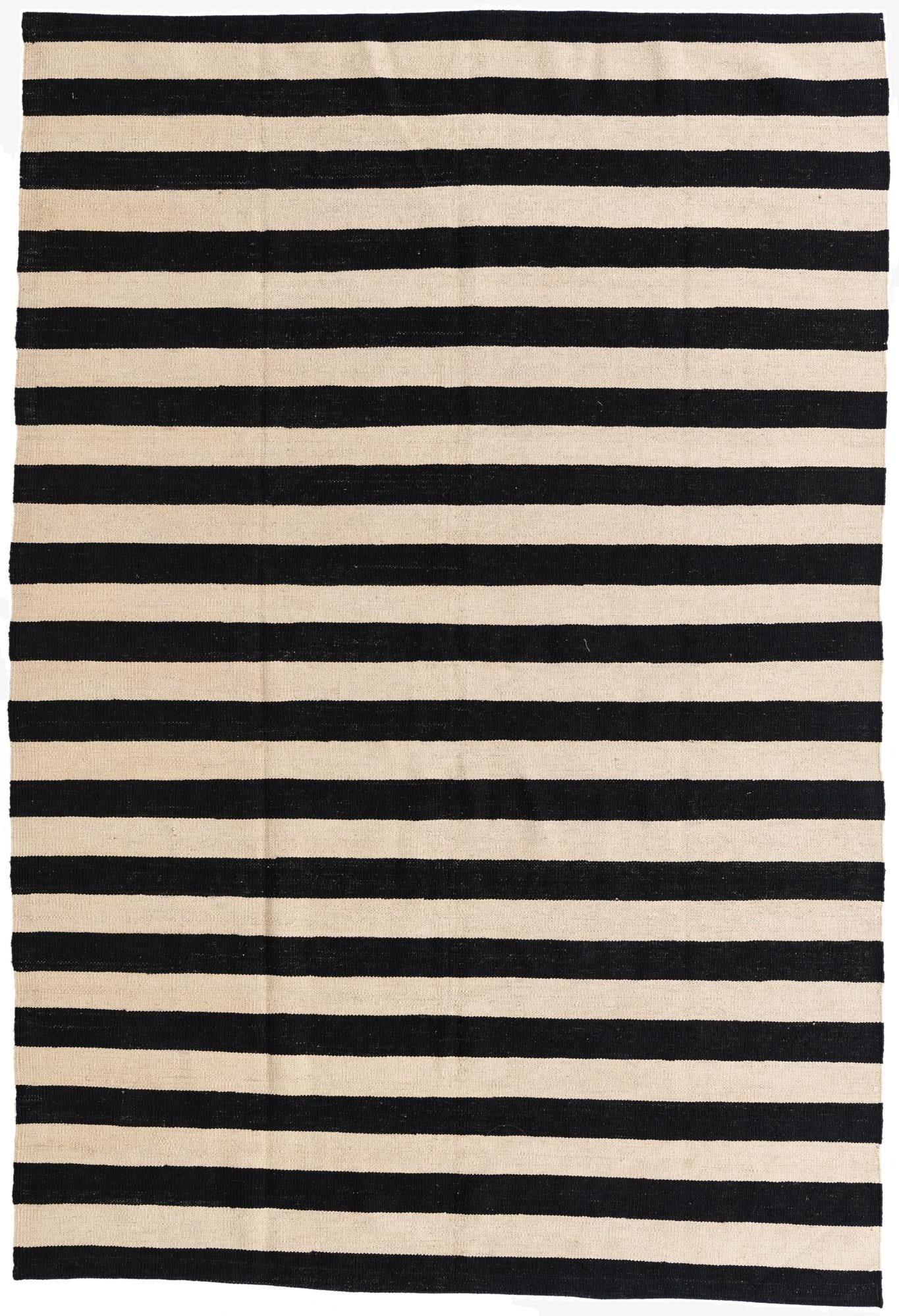 5' 6 x 8' 2  Hand Woven Kilim Modern Wool Rug