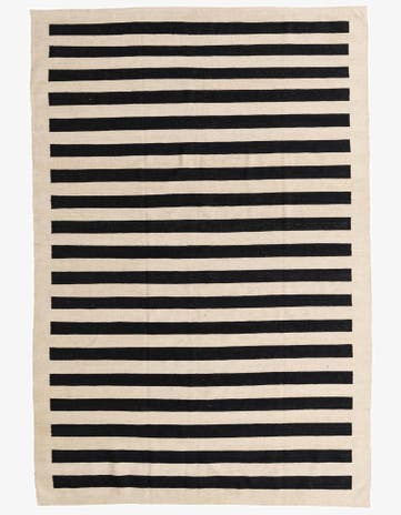 6' 7 x 9' 9 Hand Woven Kilim Modern Wool Rug