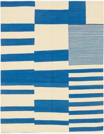 4' 10 x 6' 3 Hand Woven Kilim Modern Wool Rug