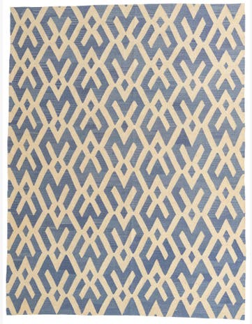 7' 2 x 9' 5 Hand Woven Kilim Modern Wool Rug