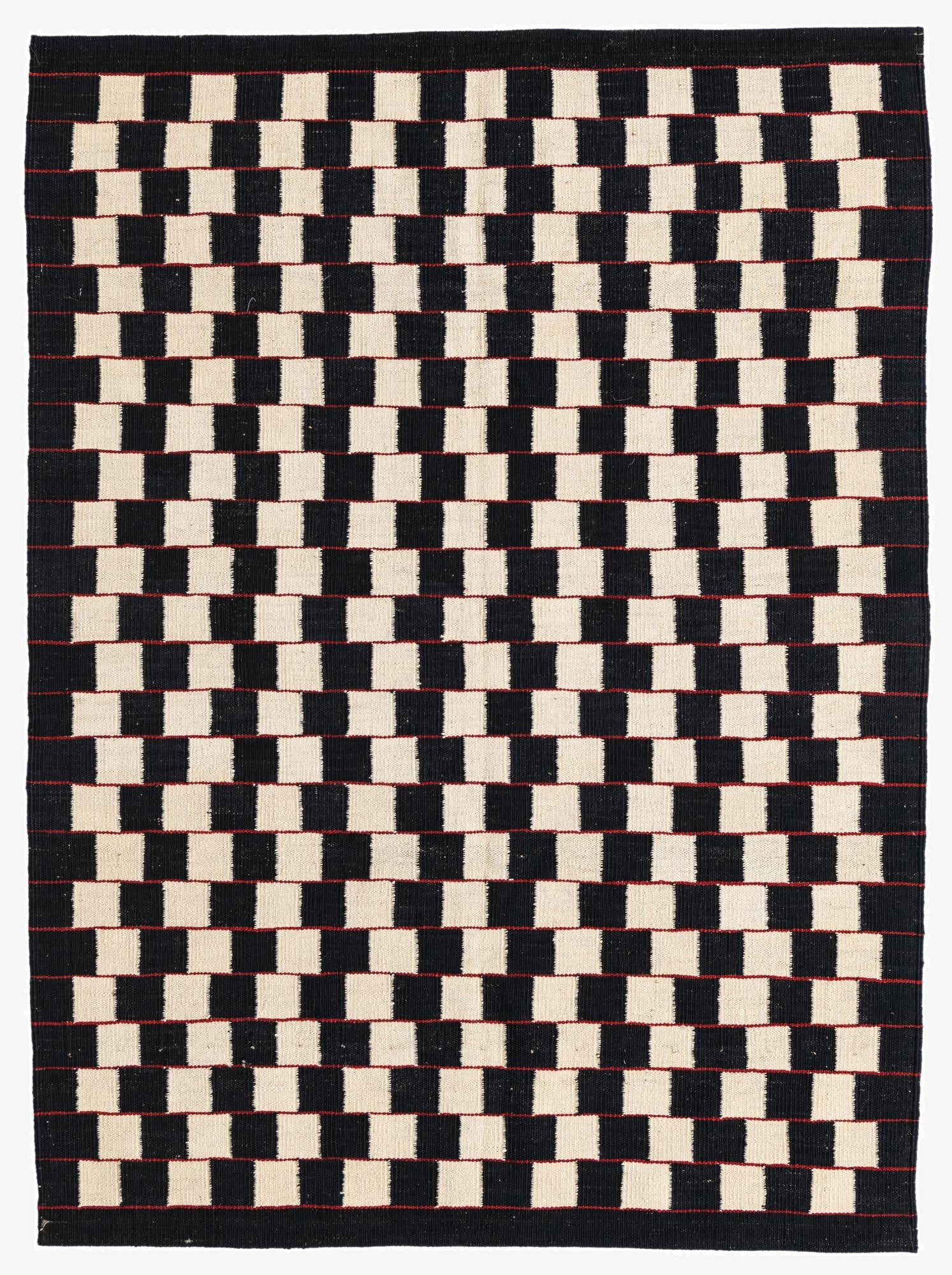 4' 5 x 6'  Hand Woven Kilim Modern Wool Rug