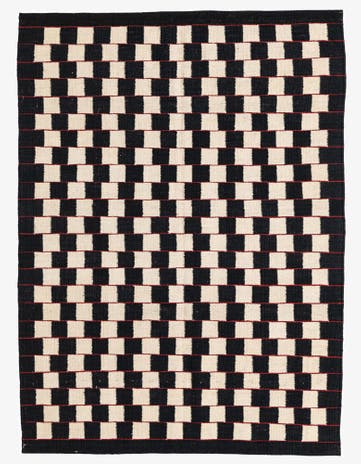 4' 5 x 6' Hand Woven Kilim Modern Wool Rug