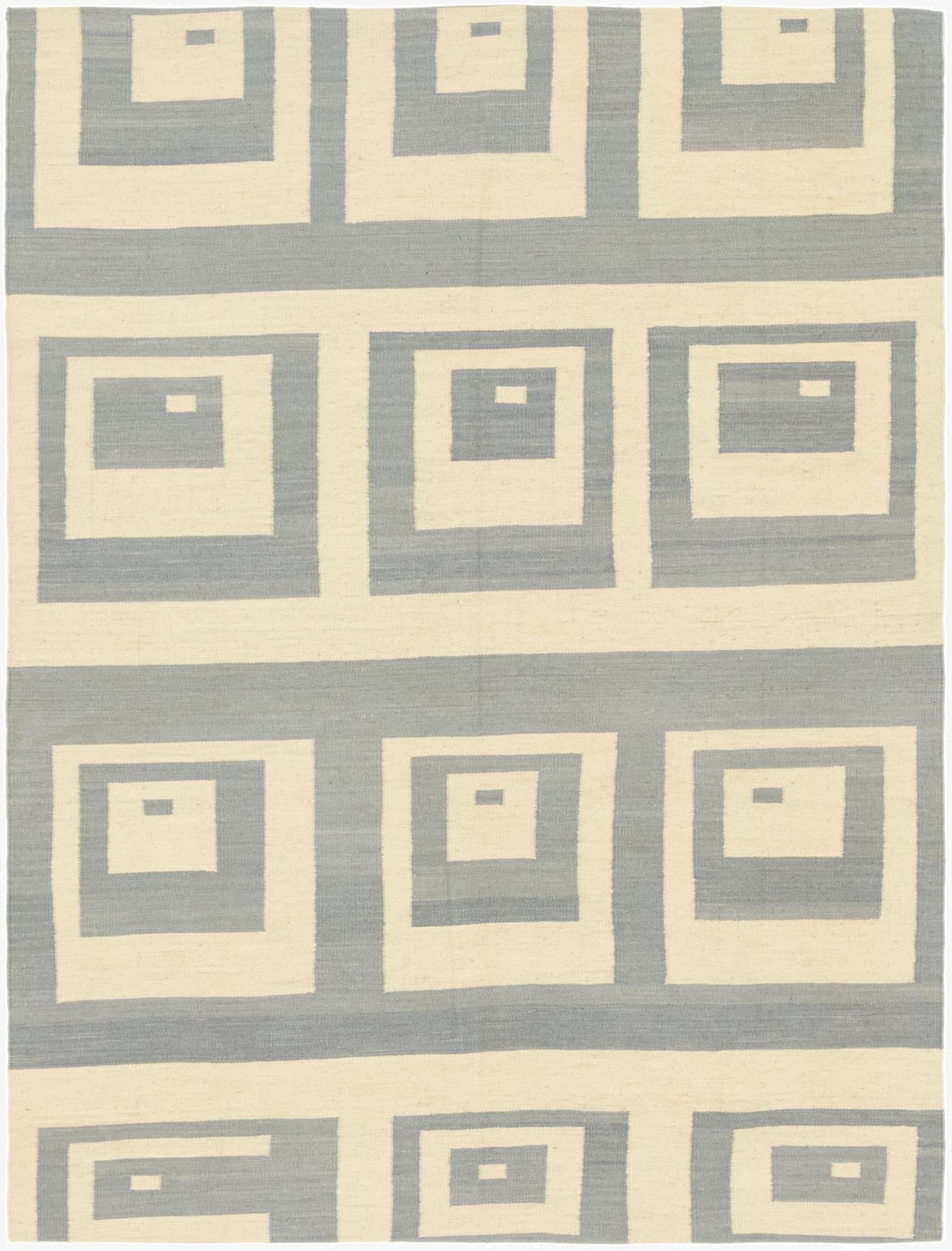 5' x 6' 6  Hand Woven Kilim Modern Wool Rug